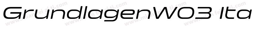 GrundlagenW03 Italic Regular字体转换